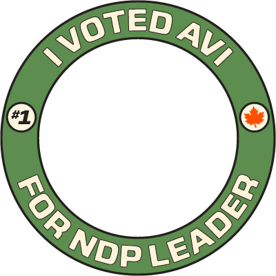 I voted Avi for NDP Leader - Green