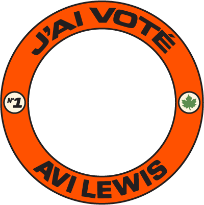 J'ai voté pour Avi - Orange
