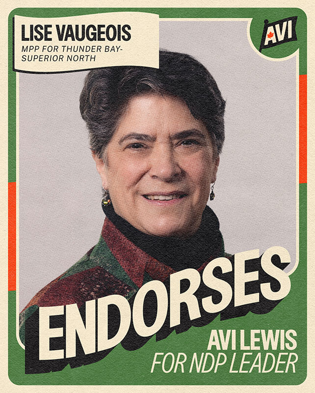 Lise Vaugeois - MPP for Thunder Bay-Superior North
